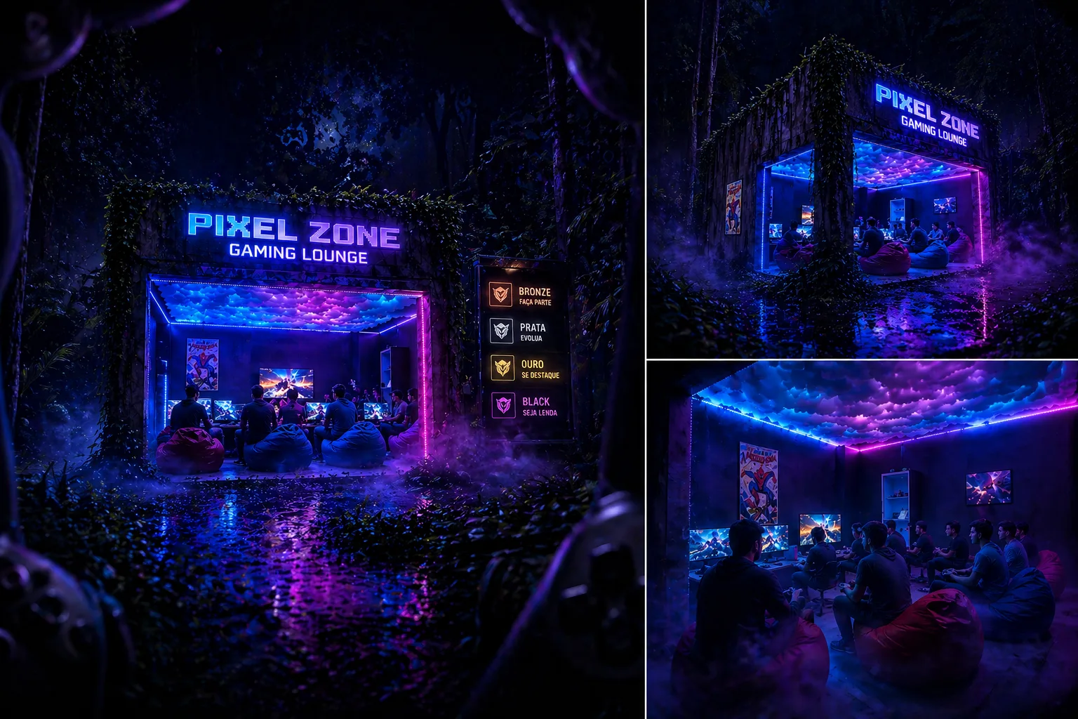 Montagem do espaço Pixel Zone